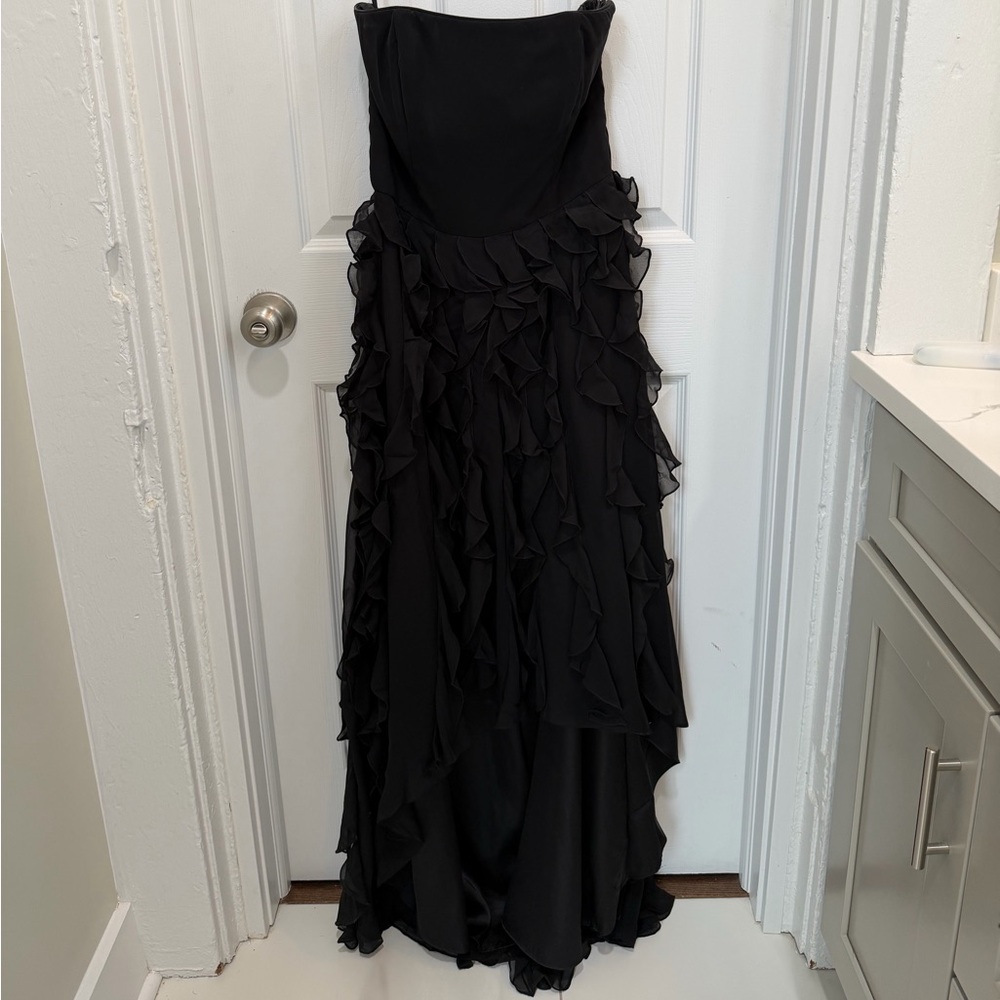 White House Black Market Strapless Black Dress